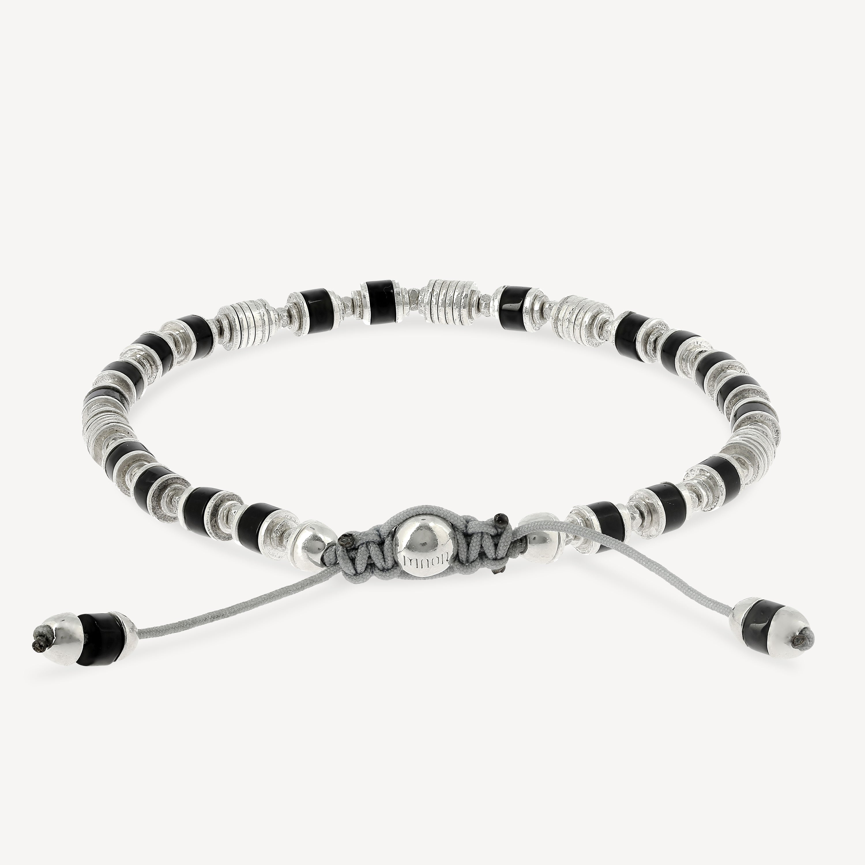 Saguaro Bracelet Silver Black Agate Gemstone