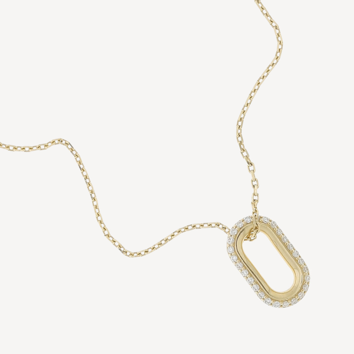 Saxon All Diamond Mini Single Link Halskette