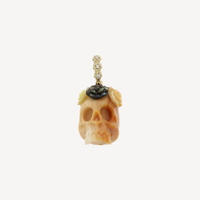 Totenkopf mit Blumenkronen-Anhänger