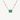 Kleine Baguette-Halskette mit Smaragd und Diamant