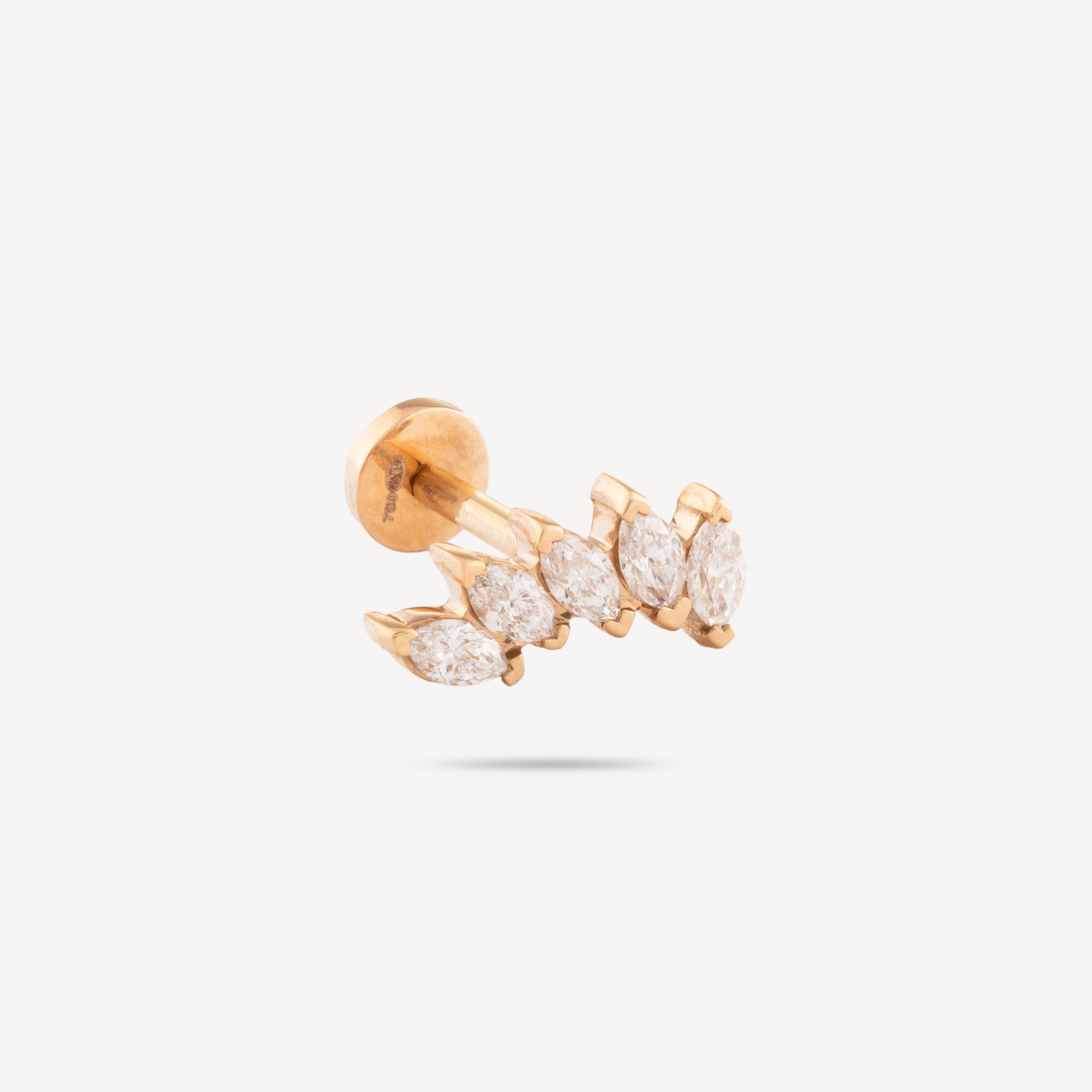 Stud Piercing Rose Gold 5 Marquises