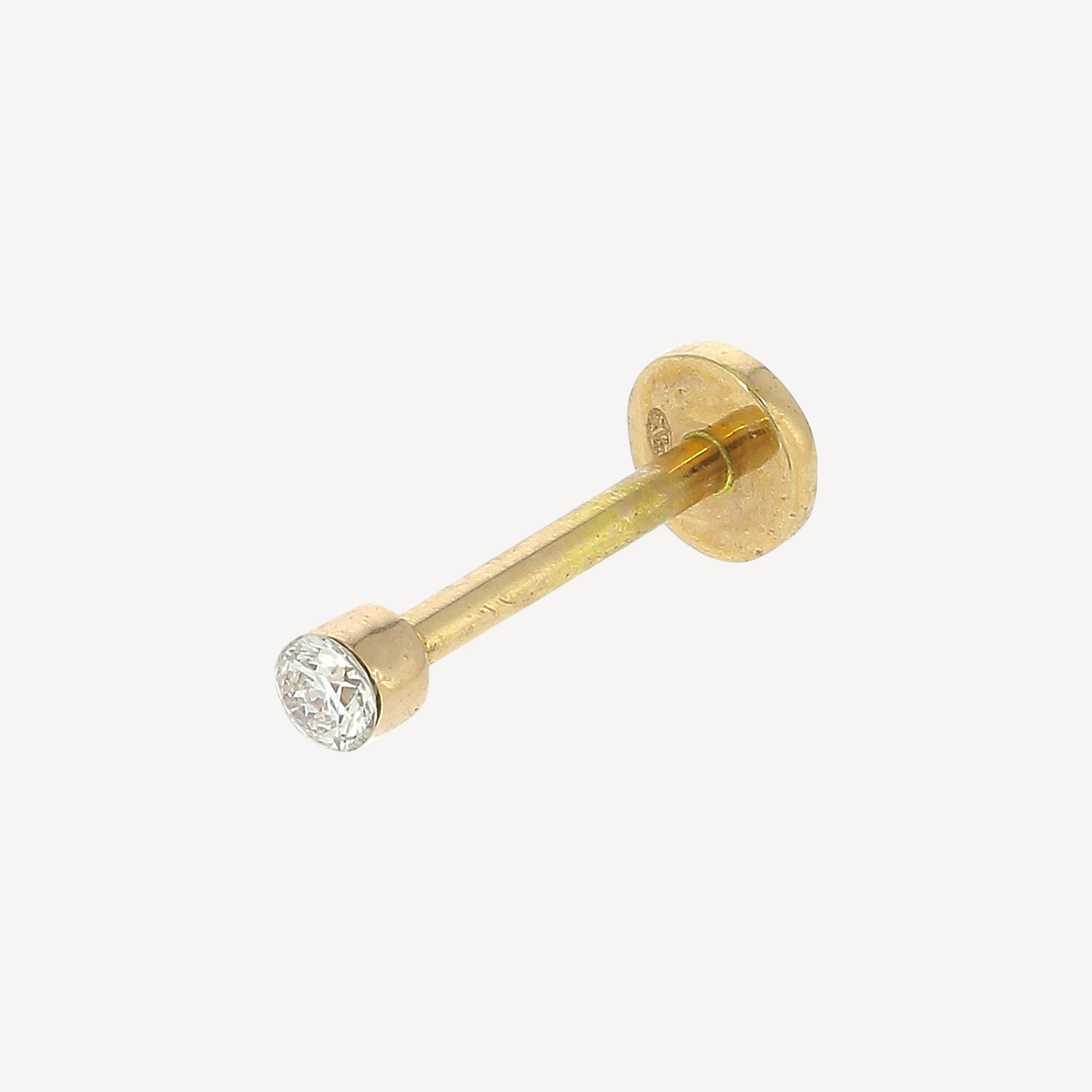 2mm Invisible Setting Rose Gold Diamond Stud