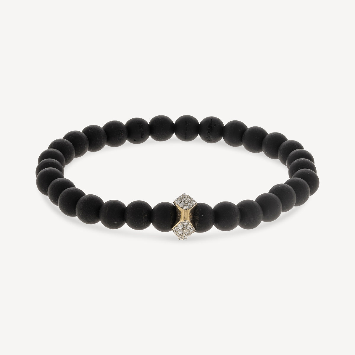 Sydney White Diamond and Onyx Origami Bracelet