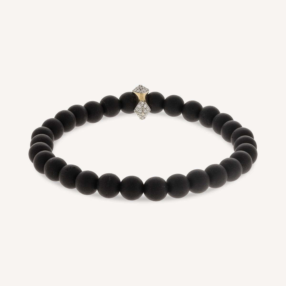 Sydney White Diamond and Onyx Origami Bracelet