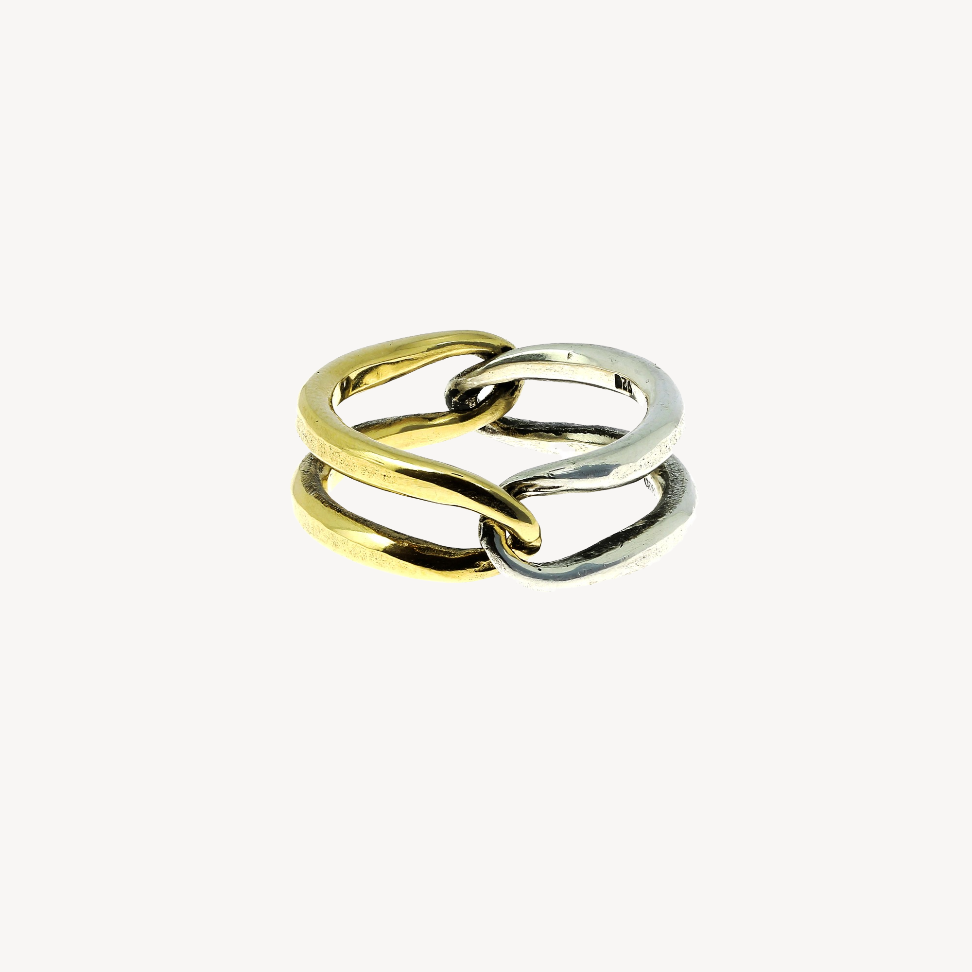 Silver and Gold Tension Ring