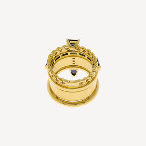 Bague The Type Stack Blue and White Sapphires