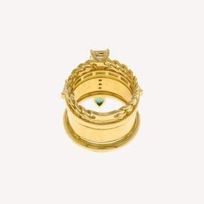 Bague The Type Stack Emerald and White Sapphire