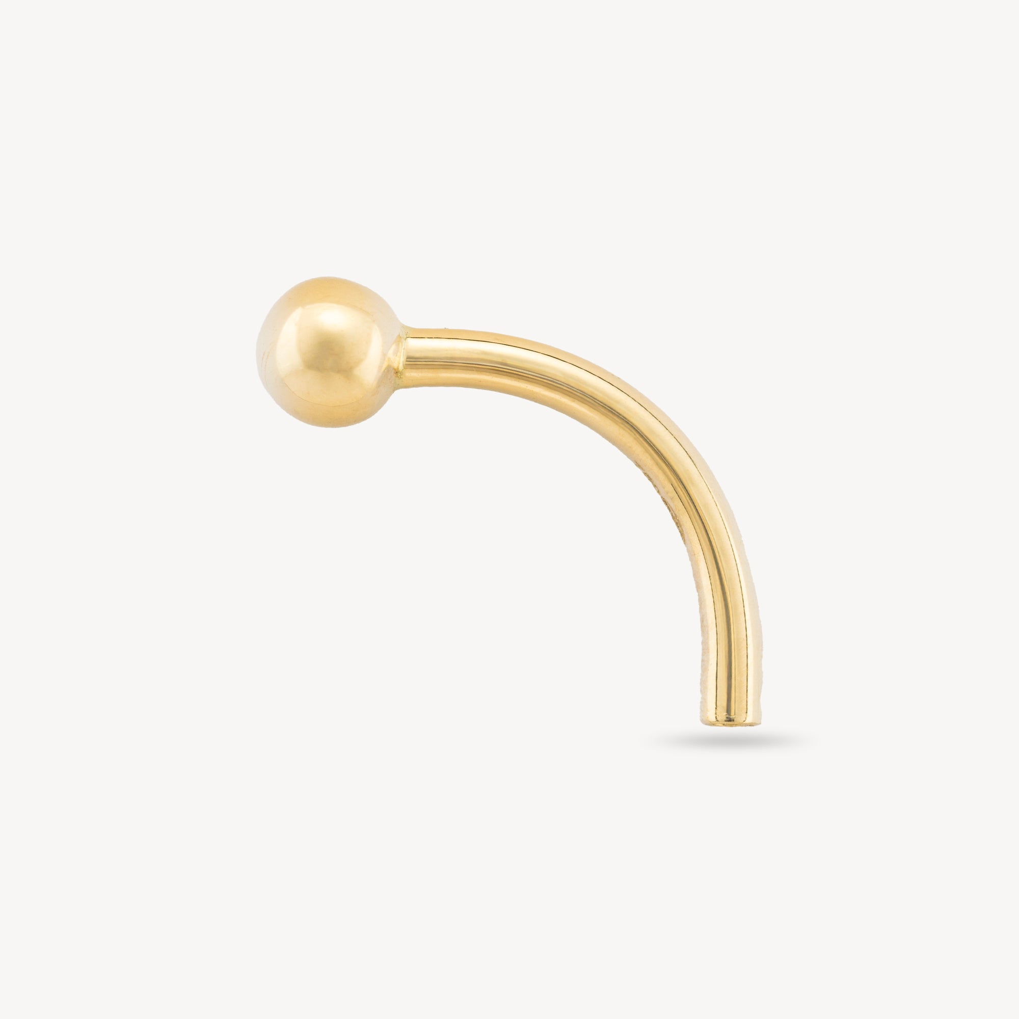 Navel Piercing Tube 12mm Yellow Gold