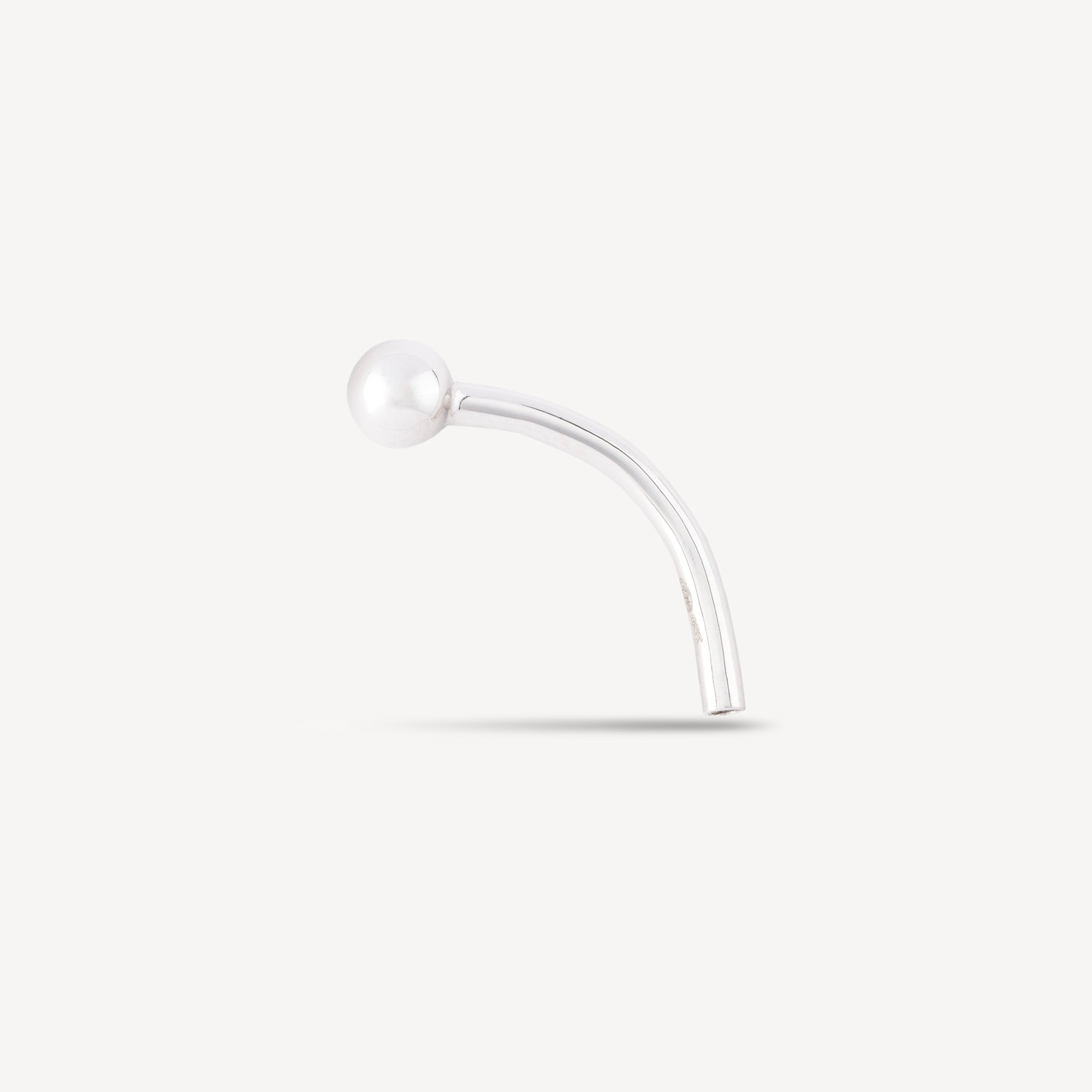 Tube Piercing Nombril 14mm Or Blanc