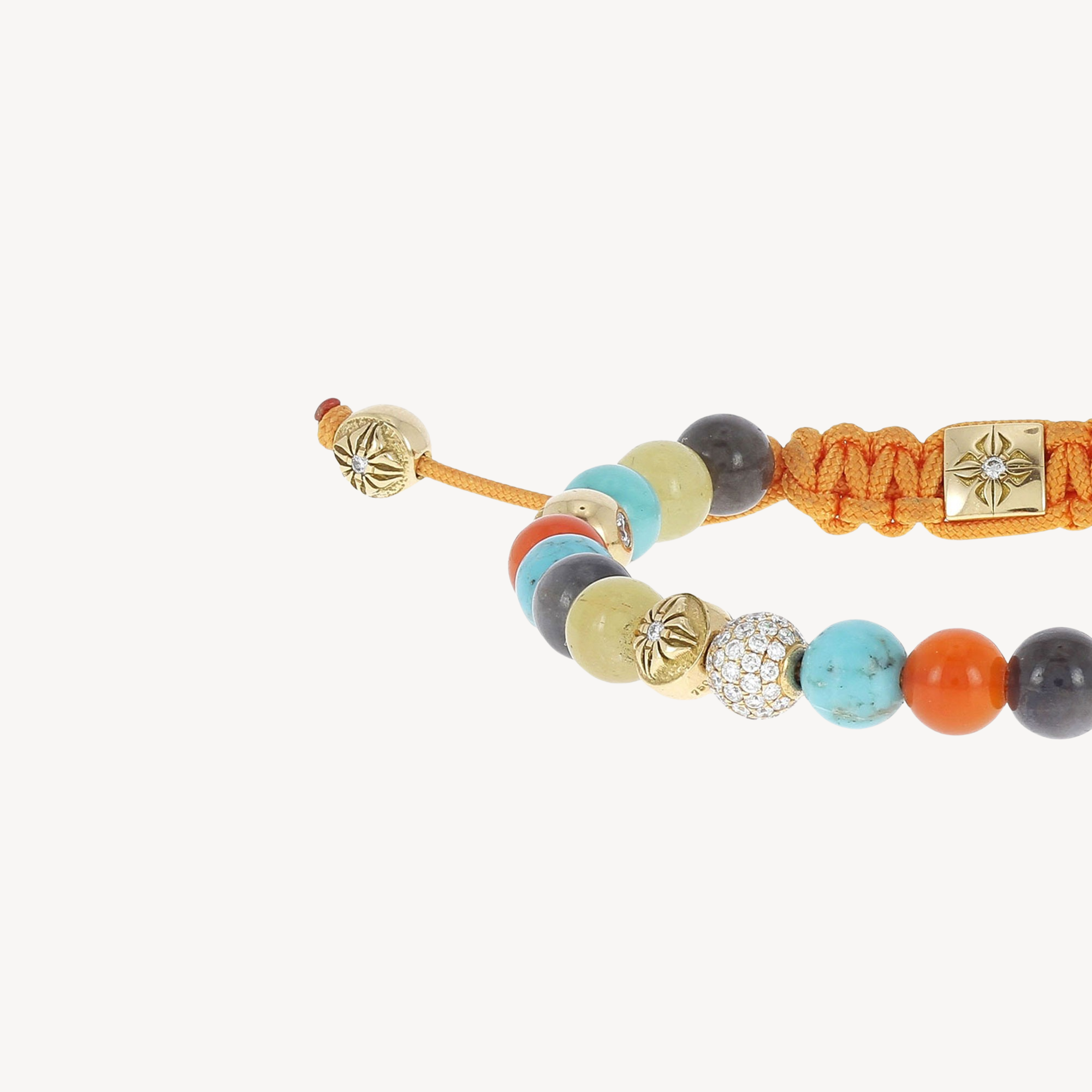 Turquoise, Gray and Yellow Sapphire Bracelet