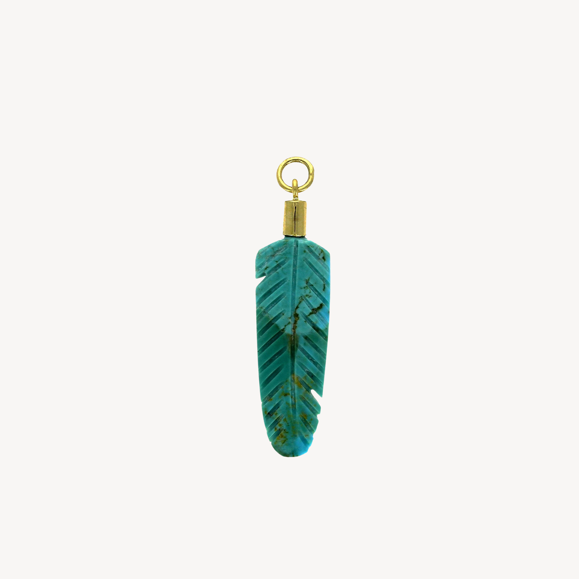 Charm Turquoise Feather