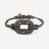 Türkisfarbenes Armband mit rundem Verschluss