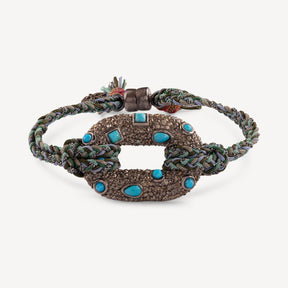 Türkisfarbenes Armband mit rundem Verschluss