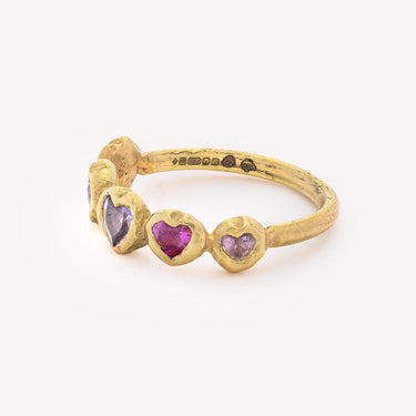 Bague Band Sapphire Hearts