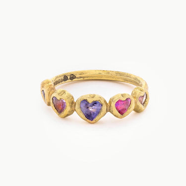 Bague Band Sapphire Hearts