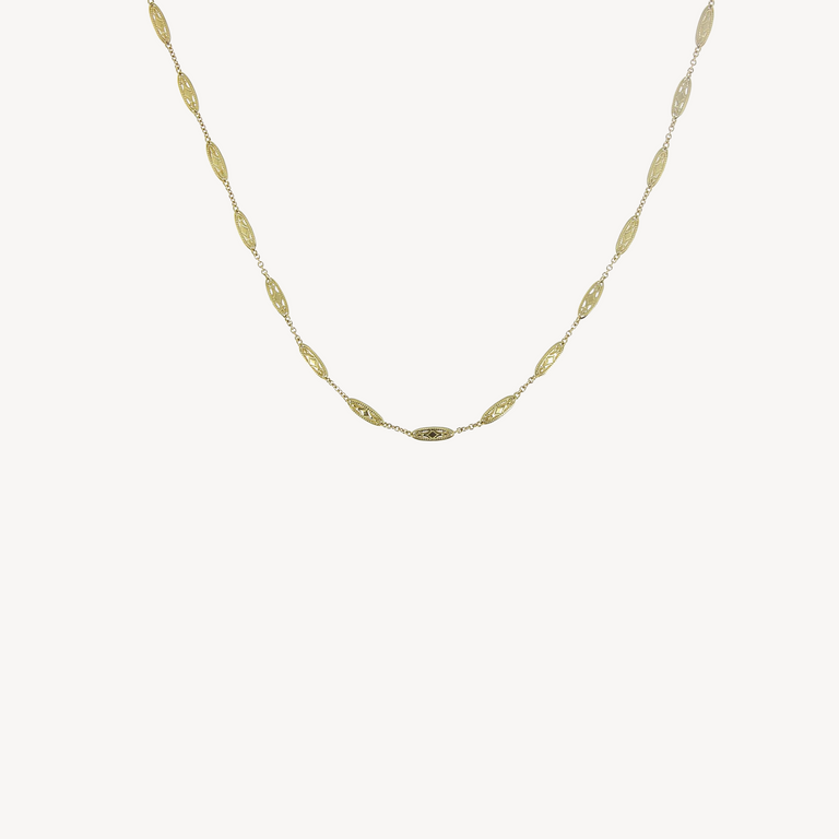 Vintage kleine filigrane Gliederkette