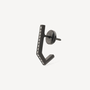 Boucle d'oreille Callisto Or Noir Diamants Blancs
