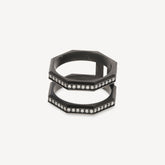Bague Nova Or Noir Diamants Blancs