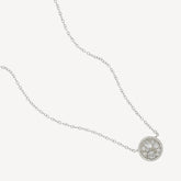 Halskette mit kleinem Kreis aus Weißgold