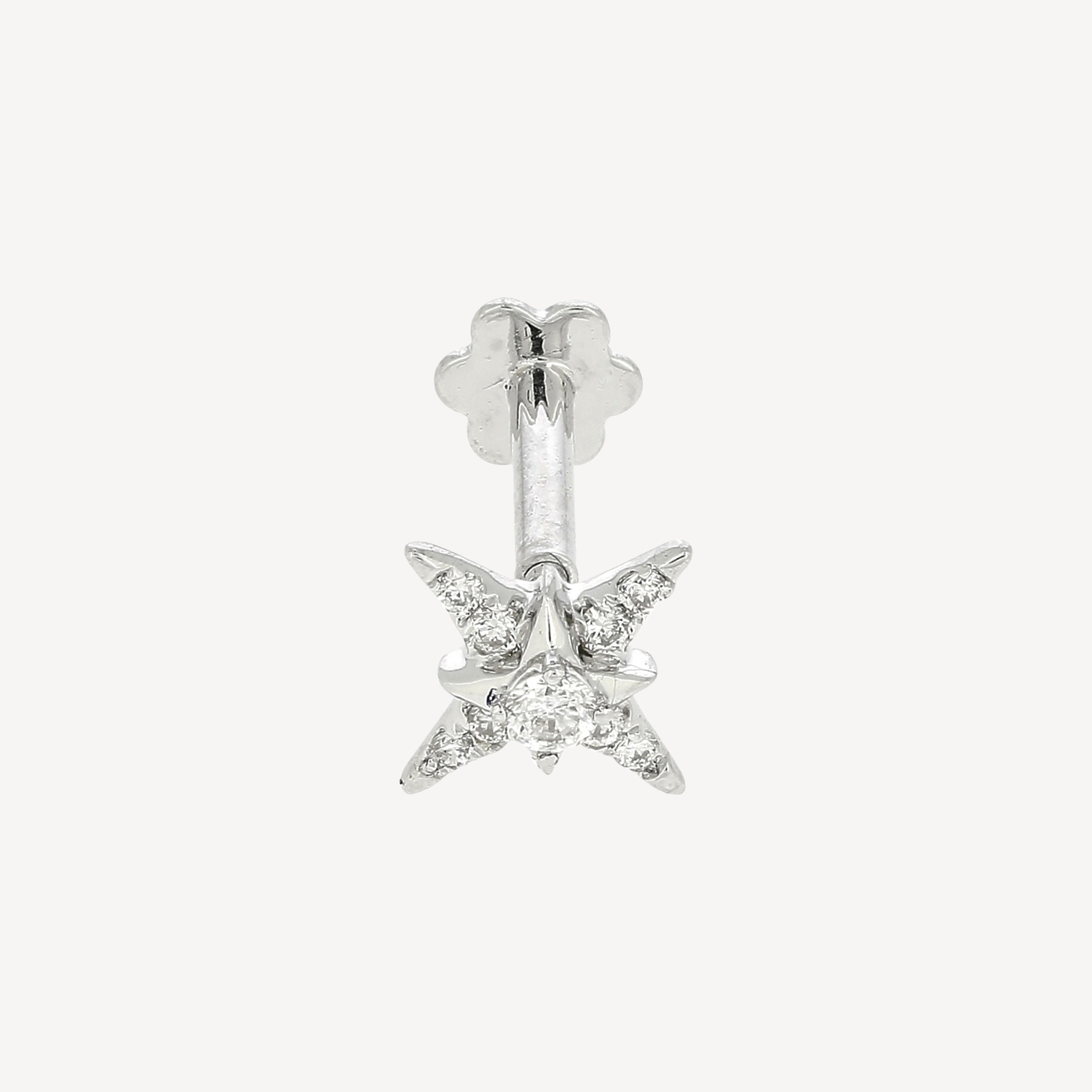 White Gold Star Piercing