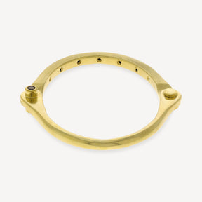 Bracelet Yellow Gold Brown Diamond Burnished