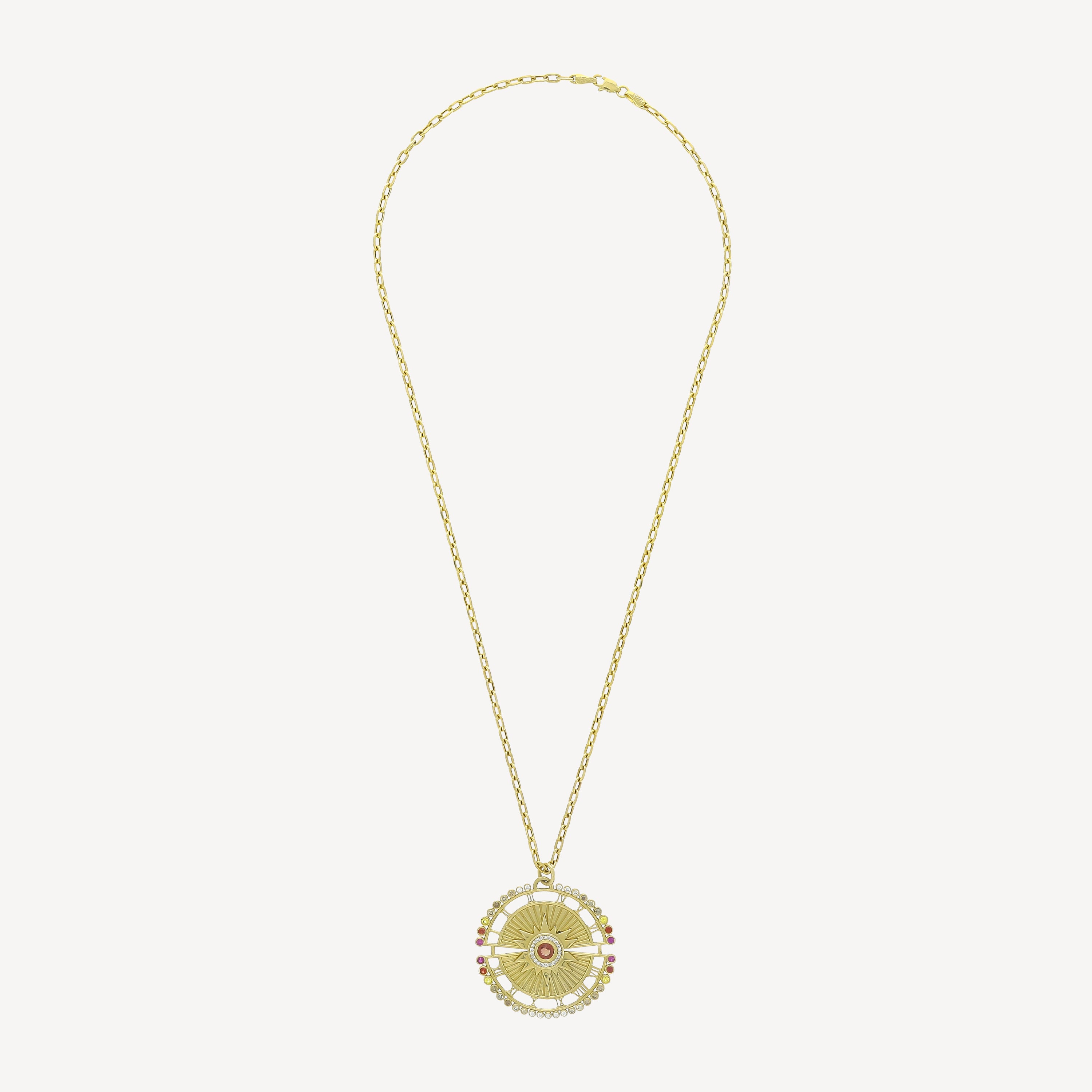 Collier Wheel of Day Or Jaune