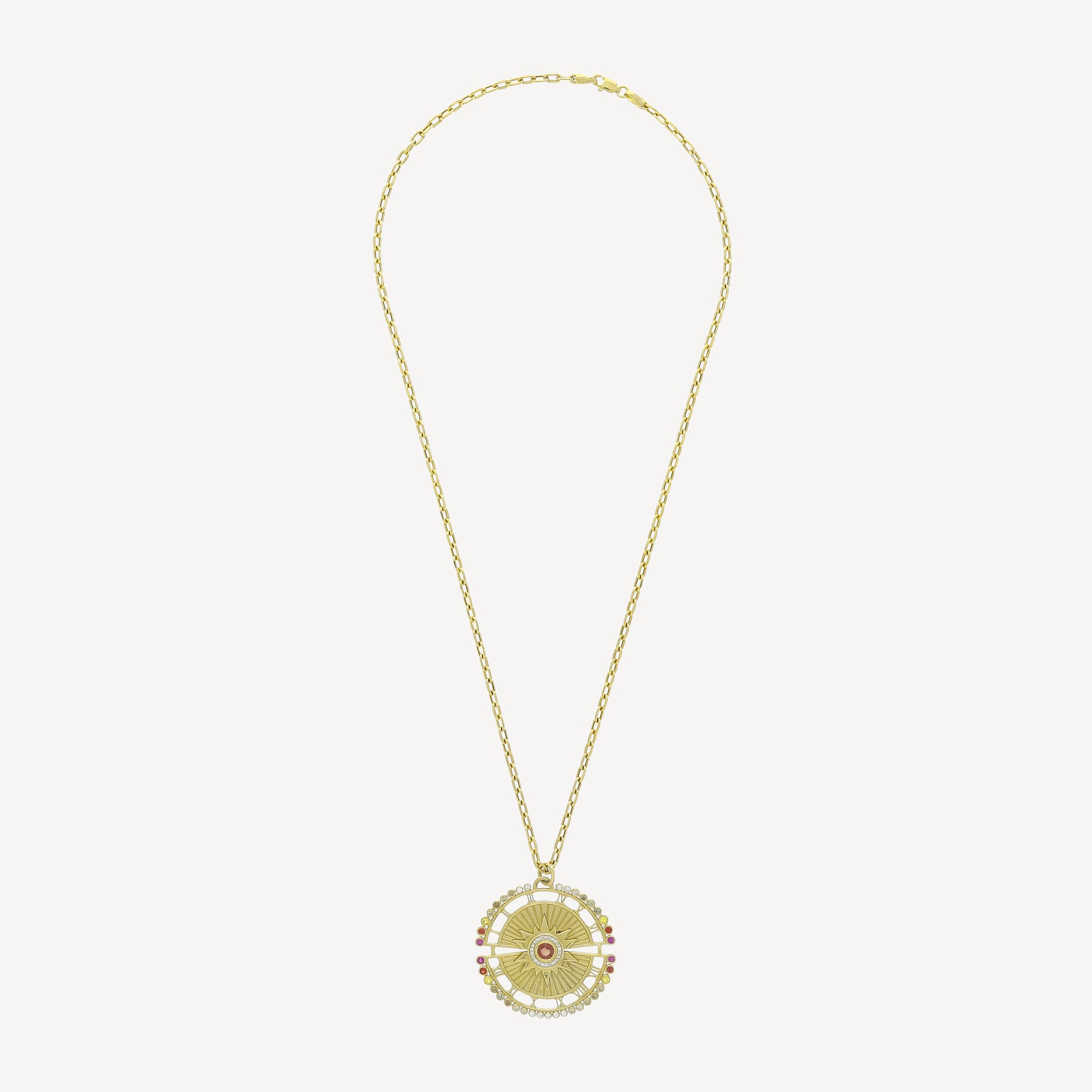 Collier Wheel of Day Or Jaune
