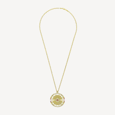 Halskette „Rad des Tages“ aus Gelbgold