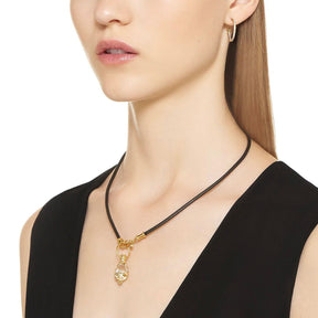 18" Black Leather Cord