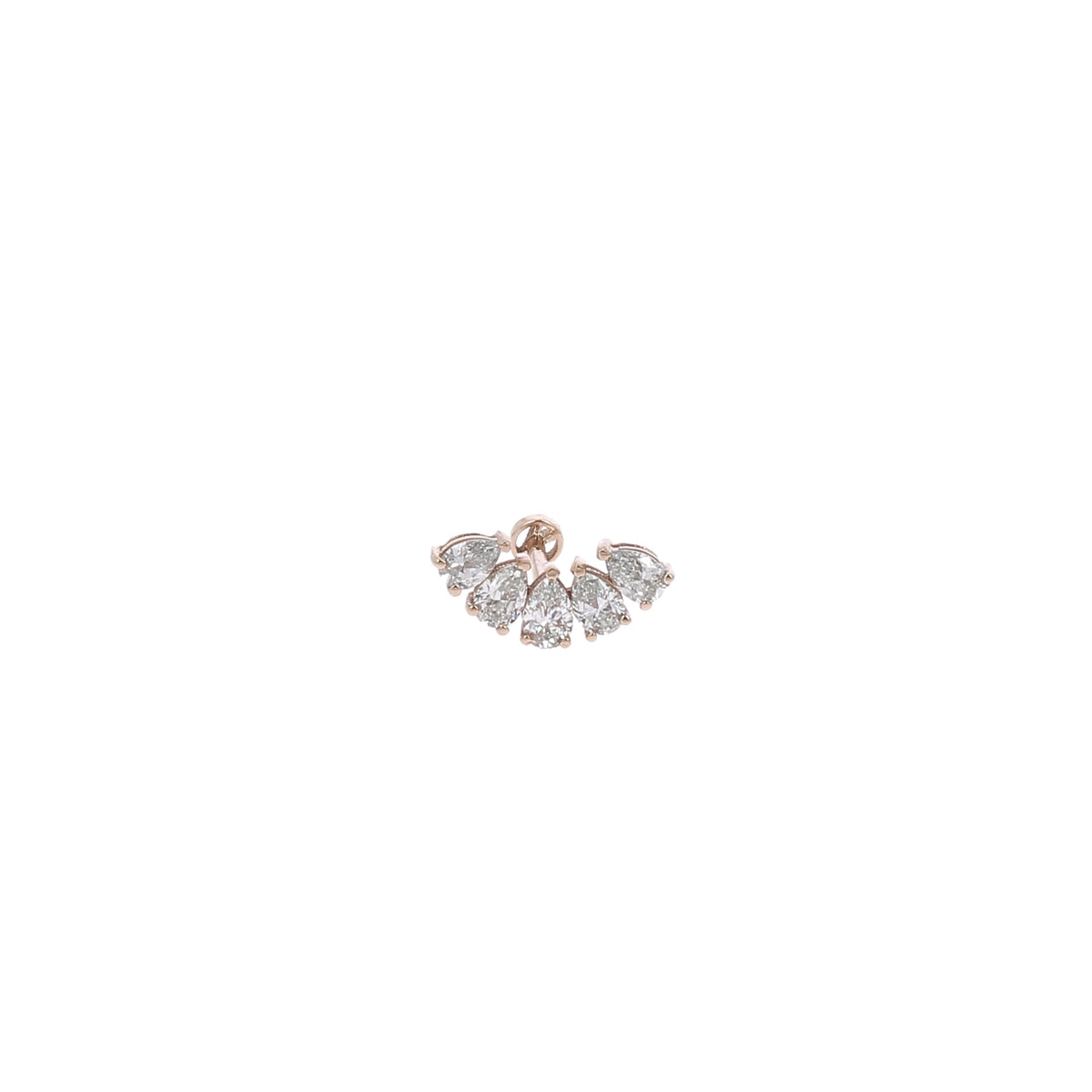 Roségold Birnendiamanten Ohrring