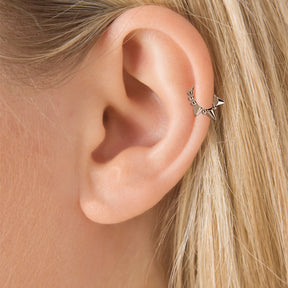 Boucle d'oreille Triple Spike Granulated 8mm Or Rose