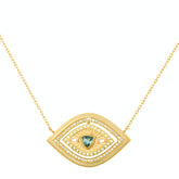 Collier Full Eye Diamants et Trilyan Tourmaline