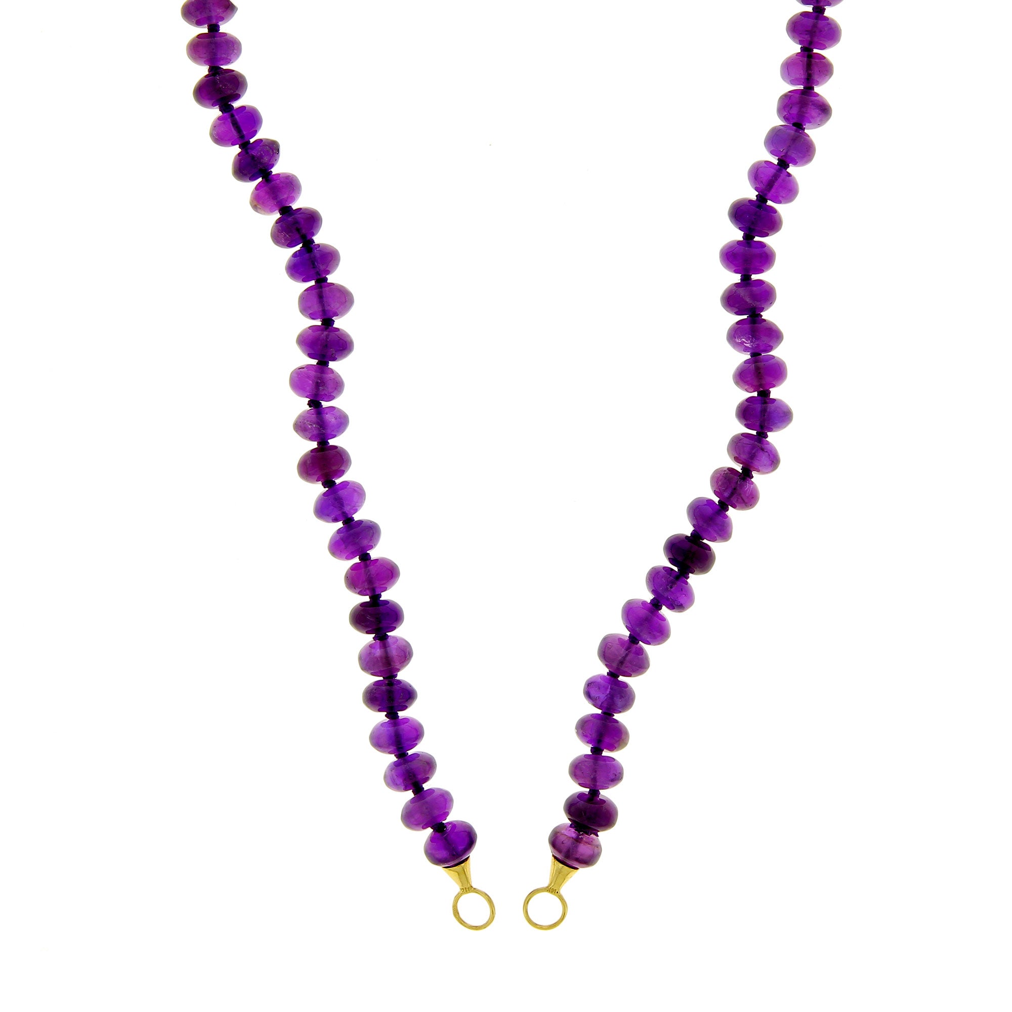 Amethyst Necklace Yellow Gold Clasp