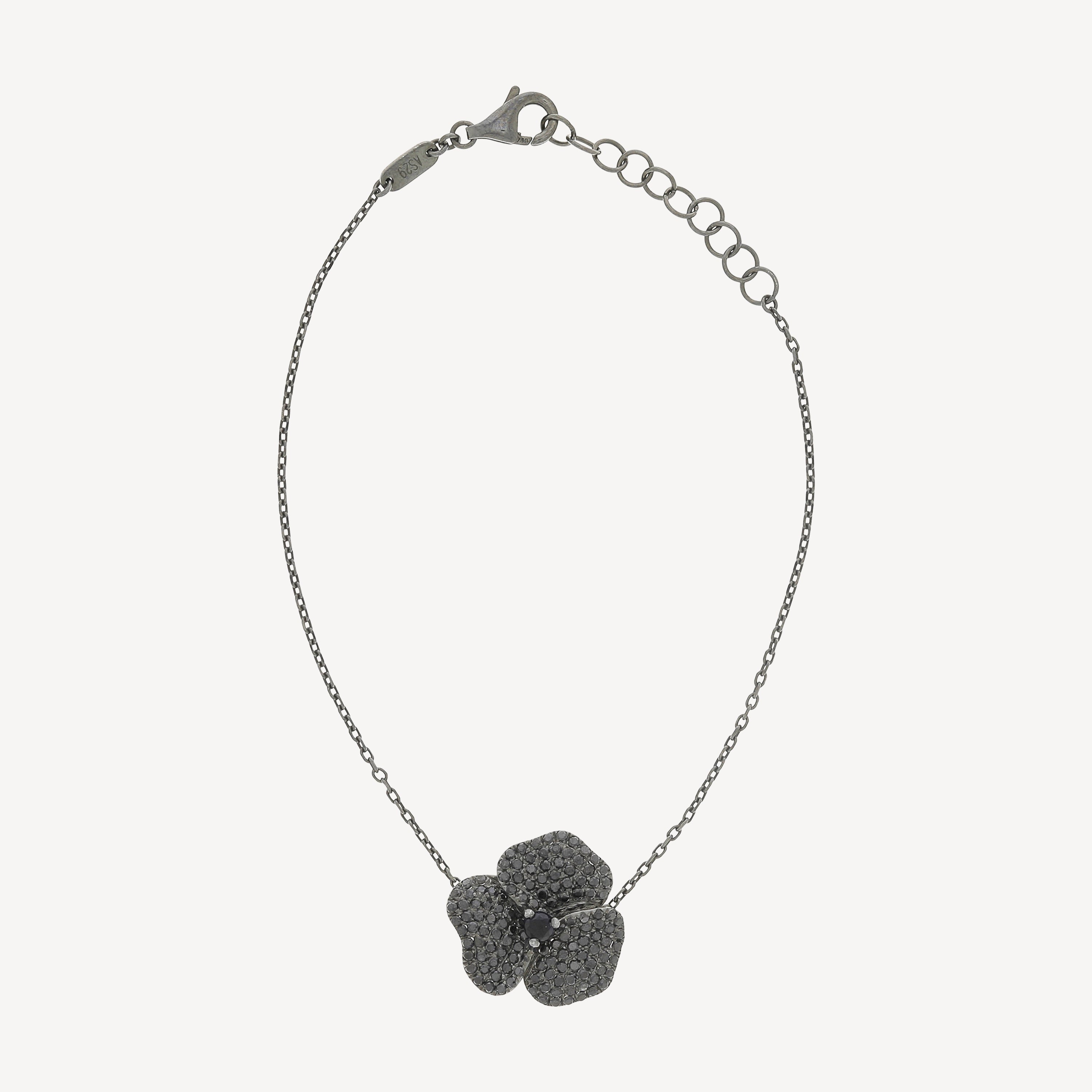 Black Flower Bracelet