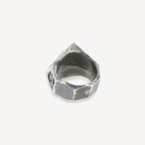 Bague Géométrique Rubis Diamants Bruns et Blancs