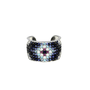 Bague Gisèle 7 Rangs Or Blanc