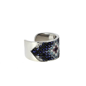 Bague Gisèle 7 Rangs Or Blanc
