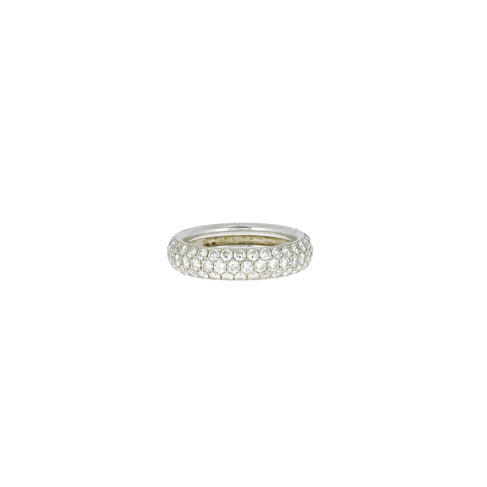 Lionel Meylan White Gold 3 Row Diamond Ring