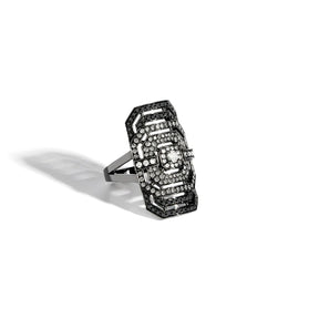 Bague My Way Dégradée Argent Noir