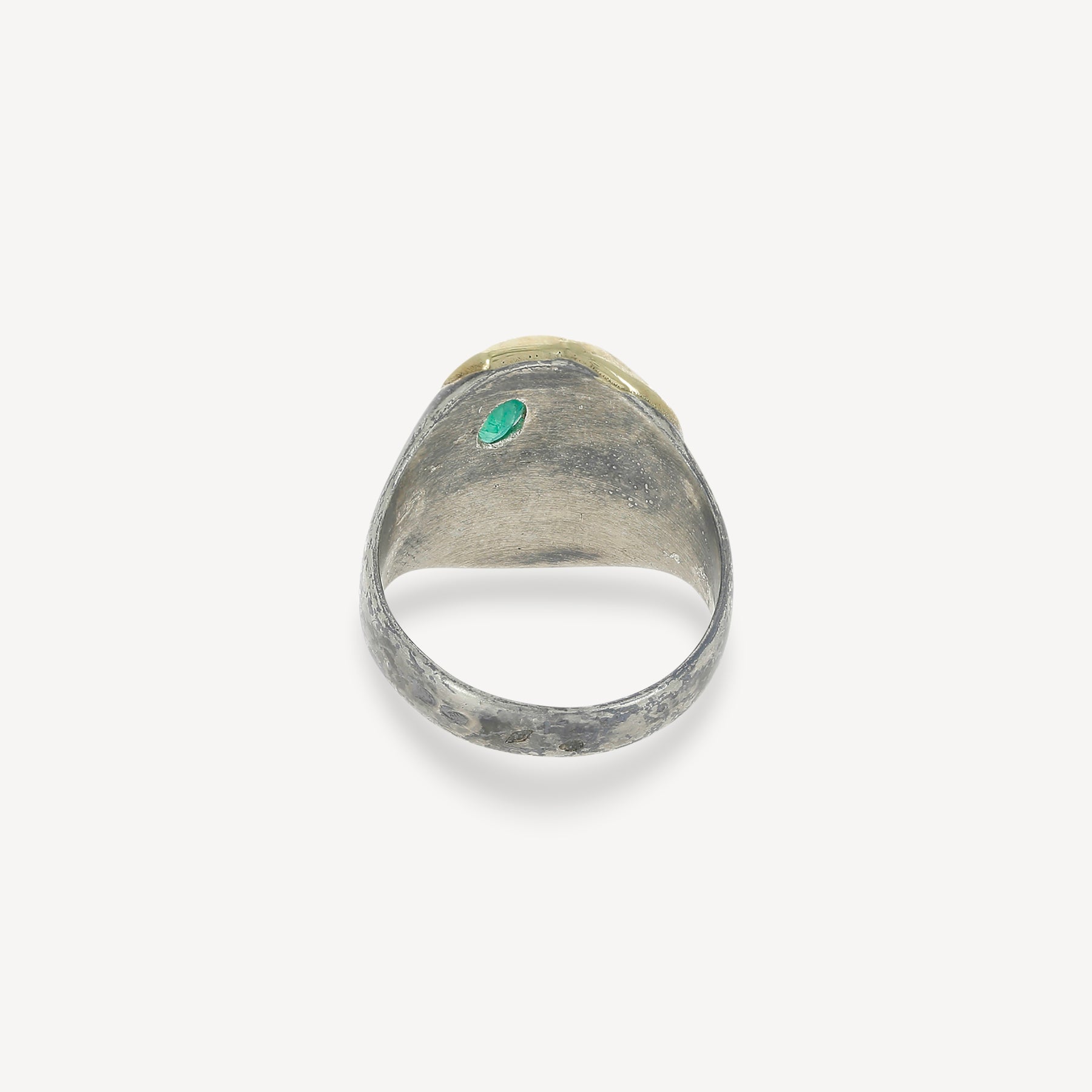 Gold und Smaragd Ovaler Ring