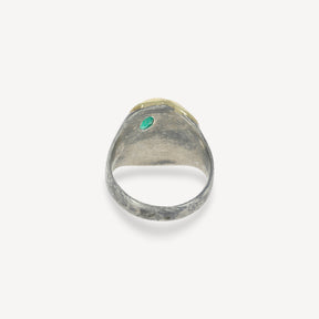 Bague Ovale Or et Emeraude