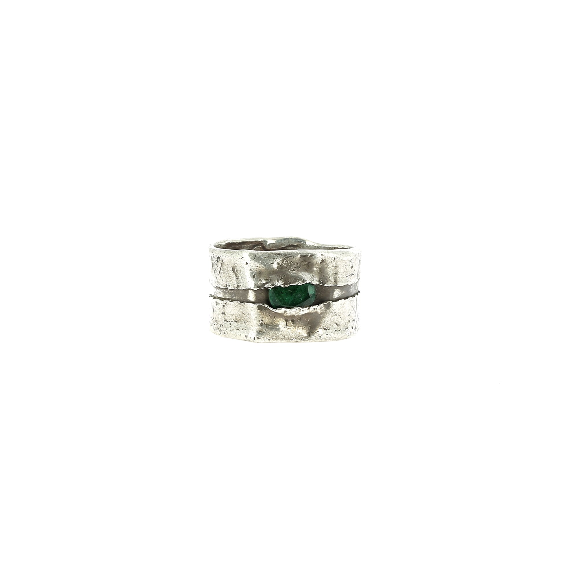 Emerald Folded Ring
