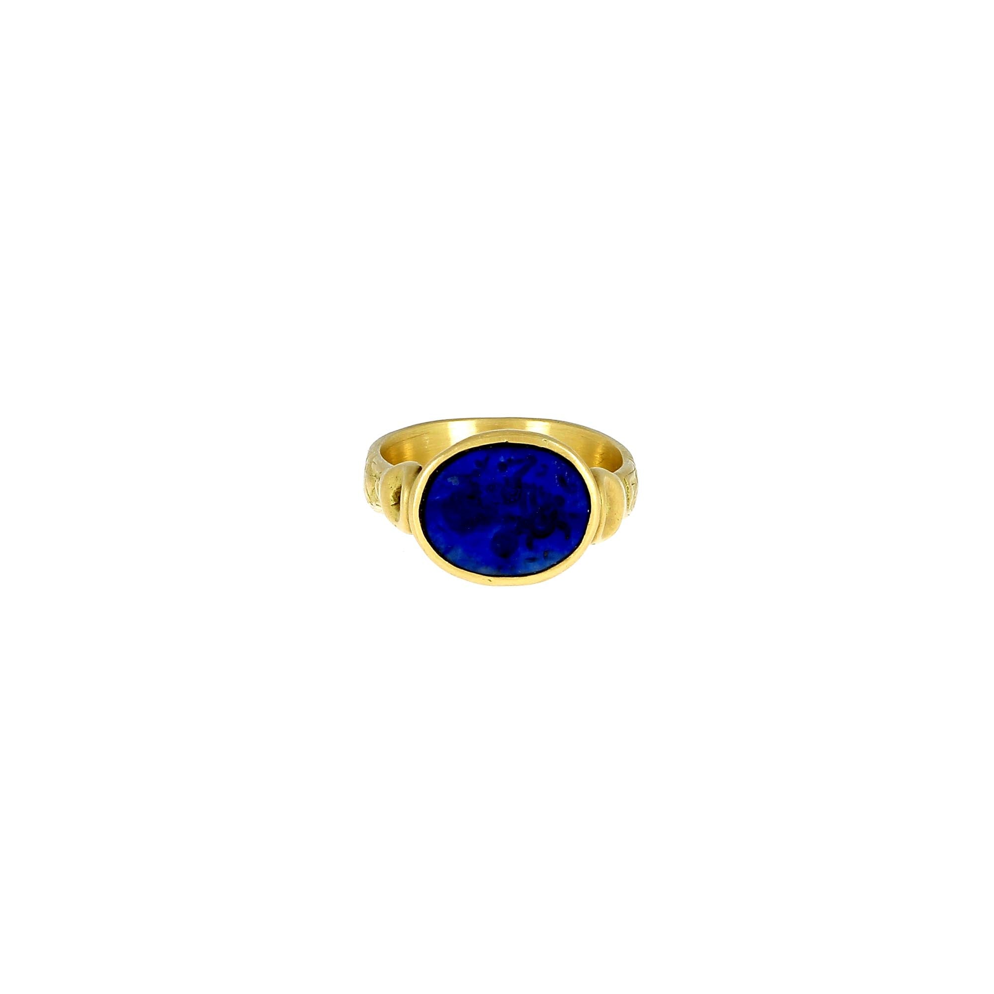 Lapis Lazuli Winged Bull Ring