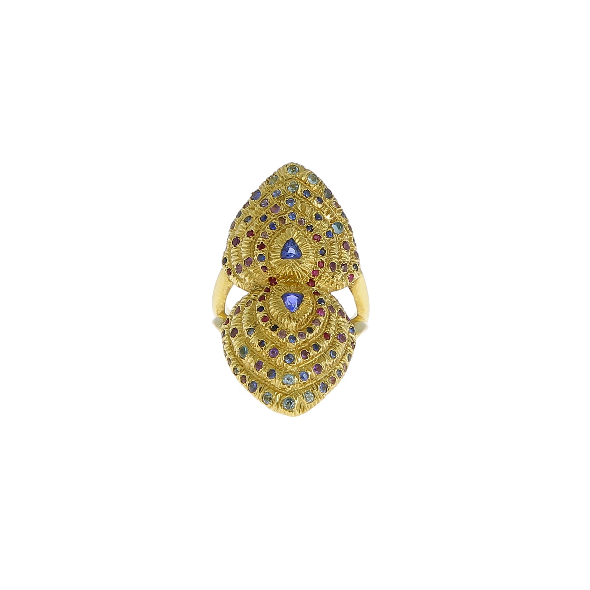 Bague Patte d'Ours et Pierres Précieuses