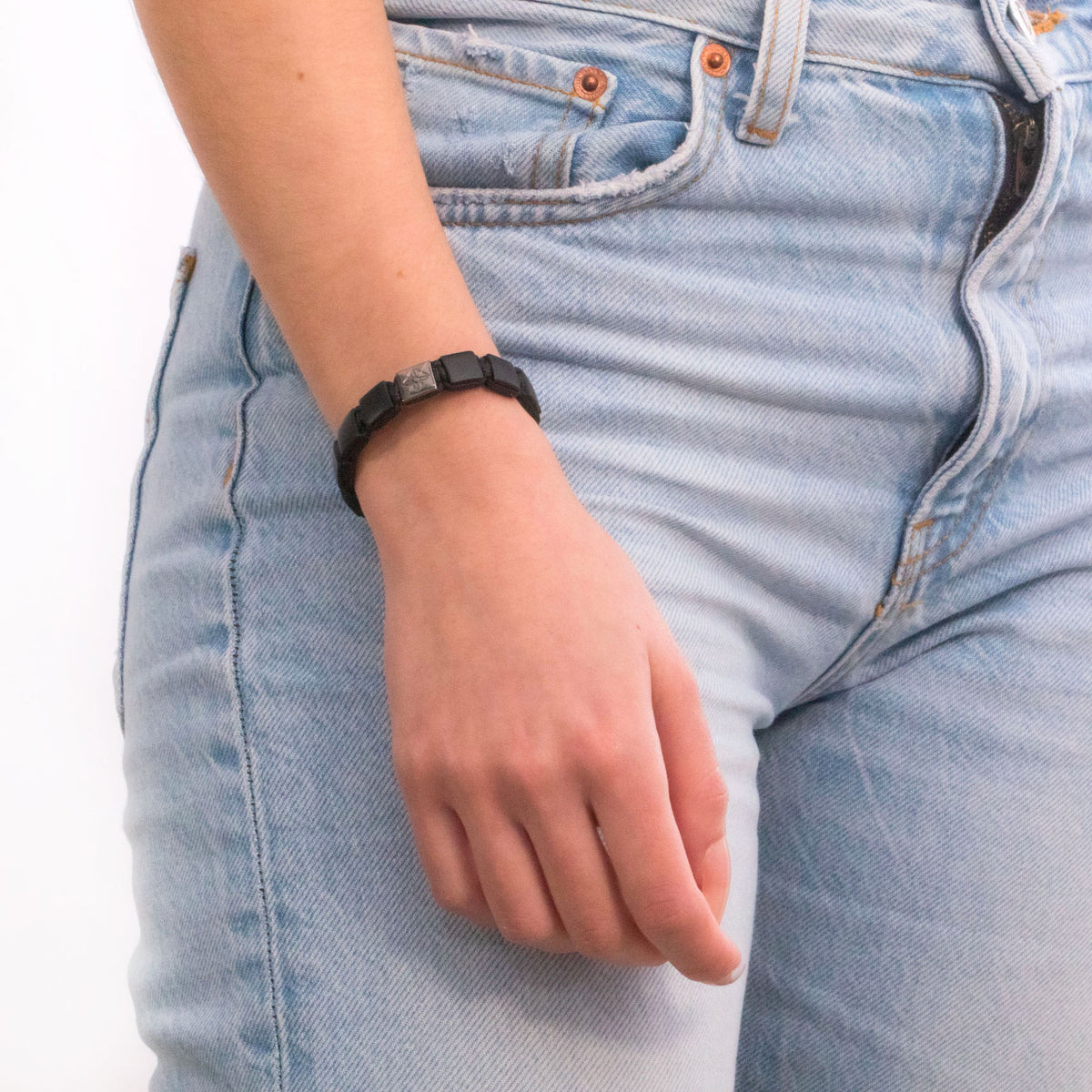 Onyx und Schwarzer Diamant Armband
