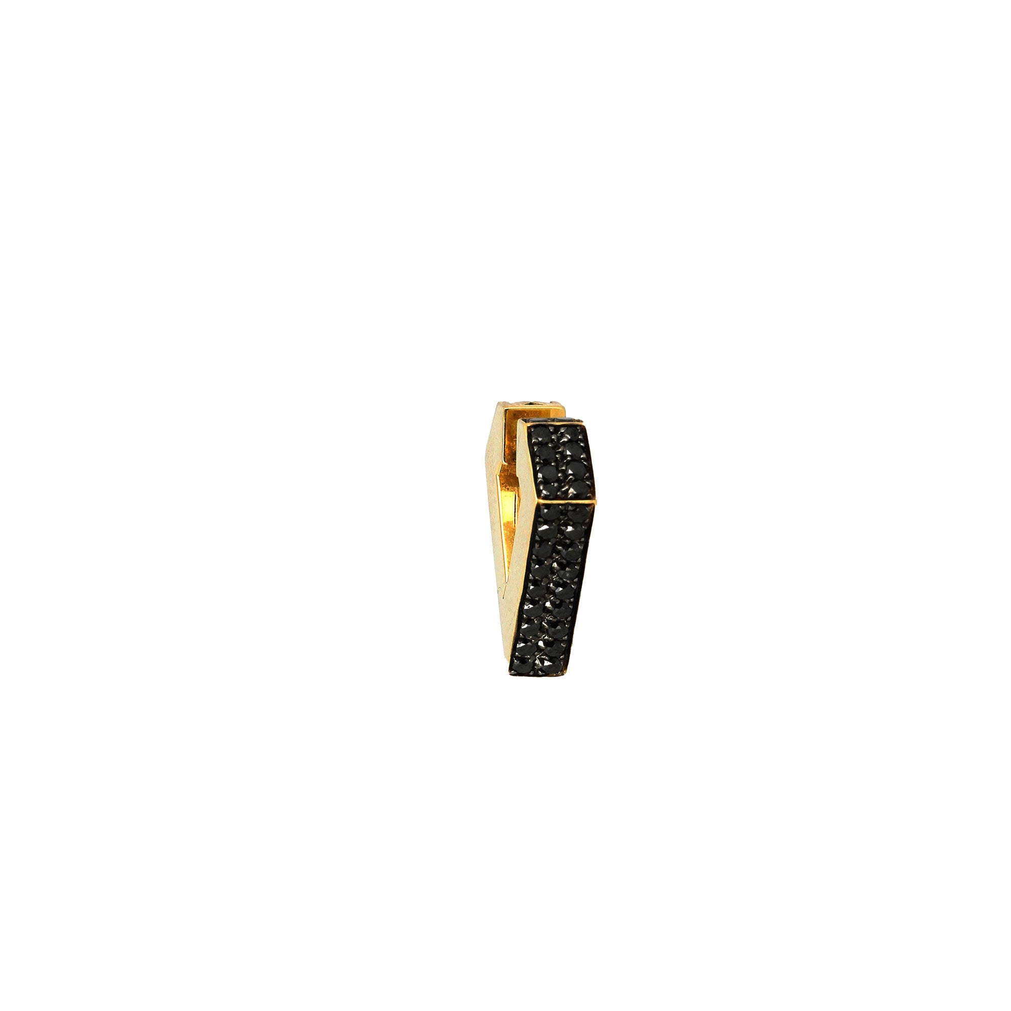 Boucle d'oreille Brute Black Diamonds and Yellow Gold