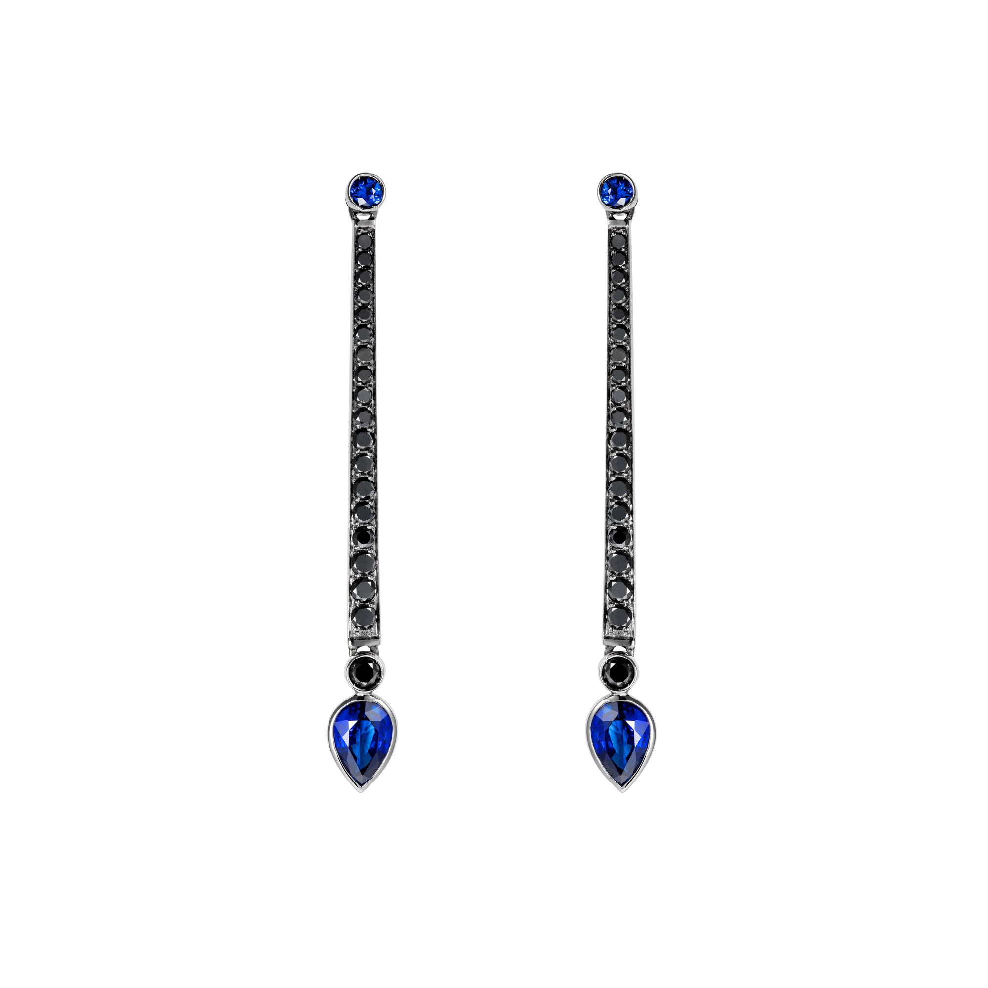 Blaue Saphir-Punkt-Ohrringe