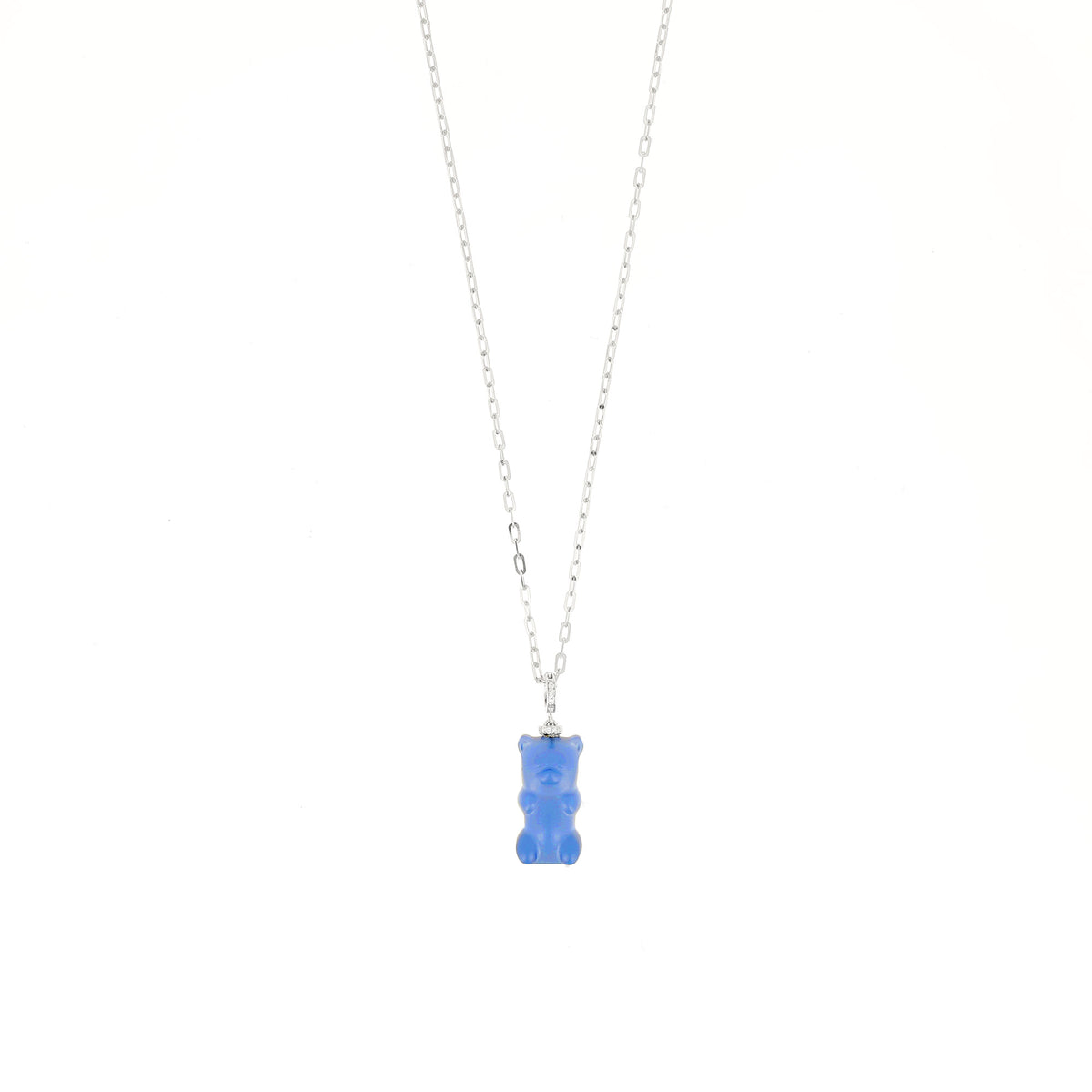 Collier Blueberry Gemmy Bear Or Blanc
