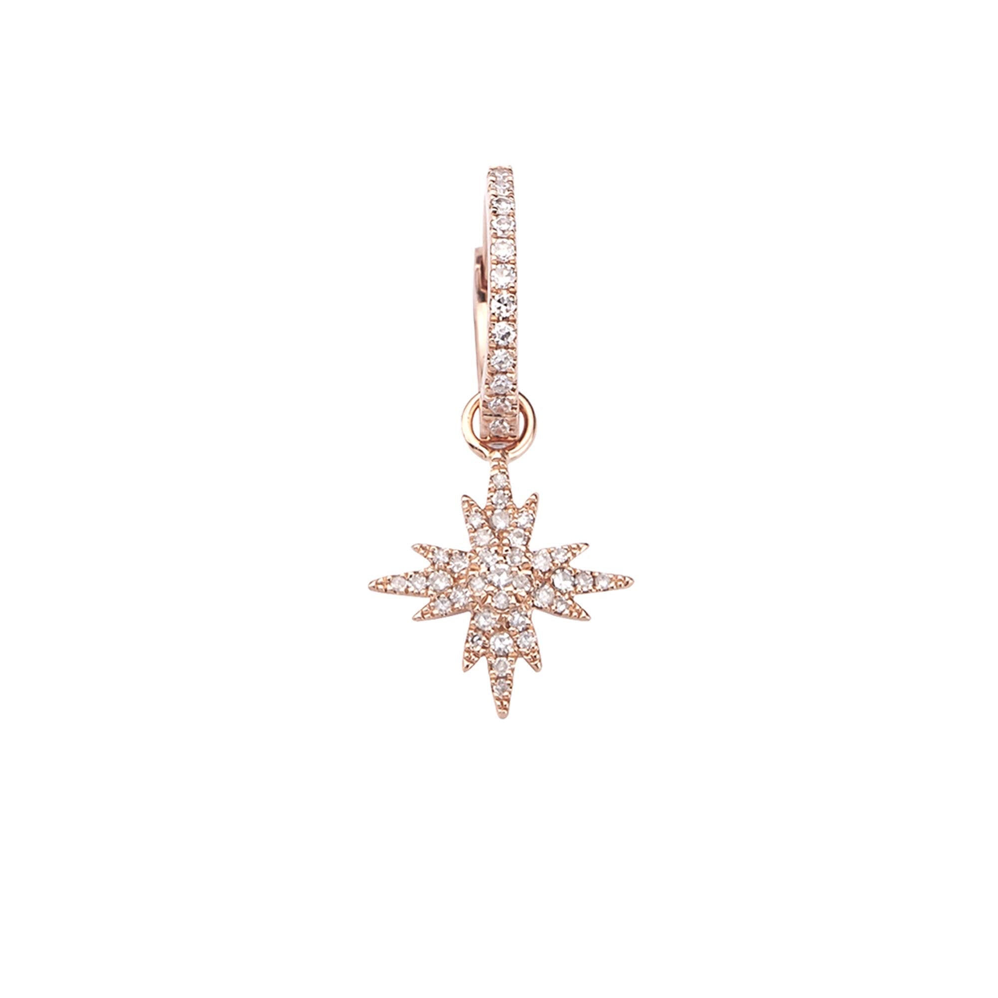 Boucle d'oreille Delight and Star Or Rose