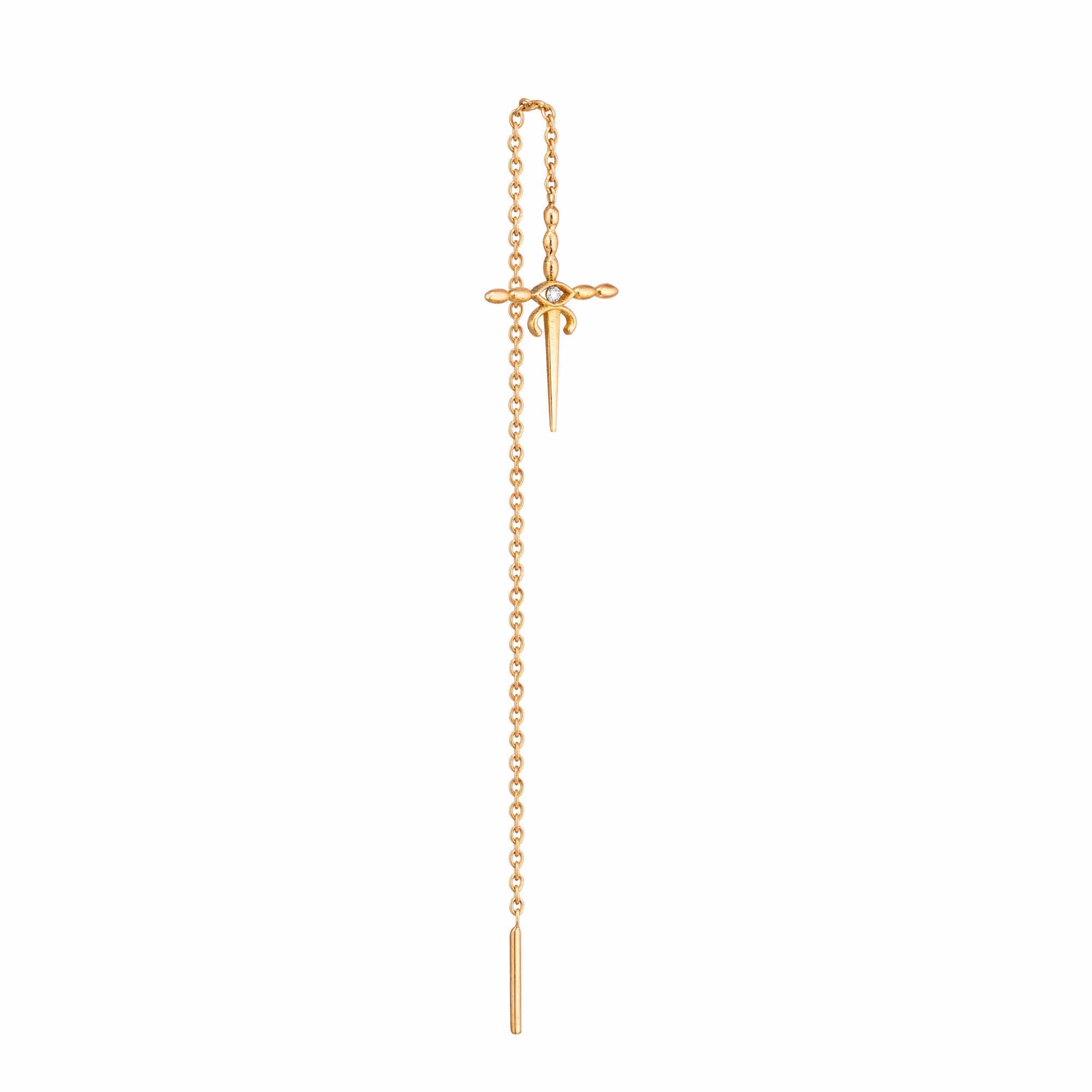Daly Sword Rose Gold Earring 